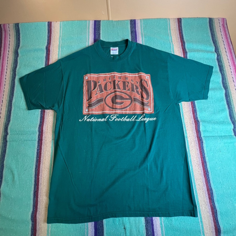 1990s Green Bay Packers T-Shirt Mens XL Green Vintage NFL Made in USA